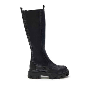 Ganni Black Leather Chelsea Boots