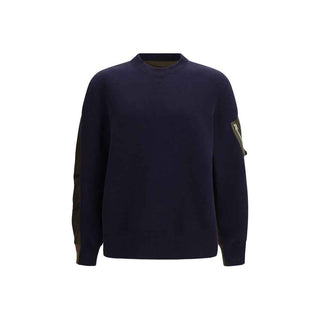 Sacai Blue Cotton Sweatshirt