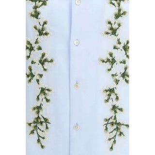 Baziszt Blue Cotton Dress Shirt