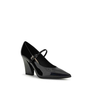 PINKO Black Calf Leather Bos Taurus High Heel Pumps
