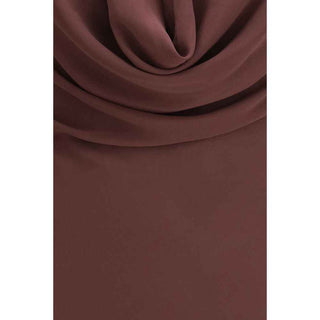 The Andamane Brown Silk Long Dress