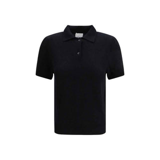 Allude Black Cashmere Polo Shirt