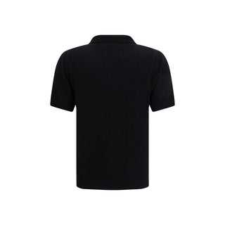 Allude Black Cashmere Polo Shirt
