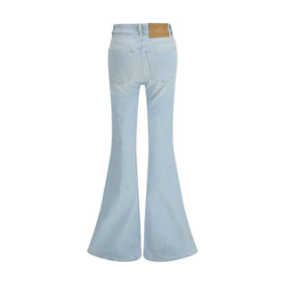Haikure Light Blue Cotton Flared Jeans