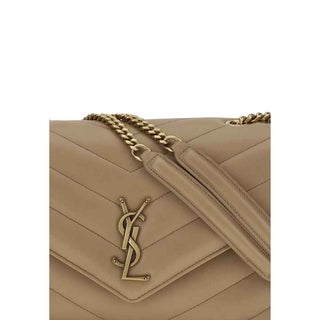 Saint Laurent Beige Calf Leather Bos Taurus Shoulder Bag