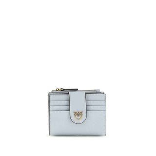 PINKO Blue Calf Leather Bos Taurus Wallet