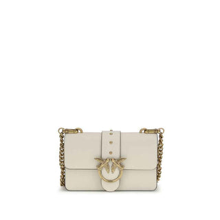 PINKO Beige Calf Leather Bos Taurus Shoulder Bag
