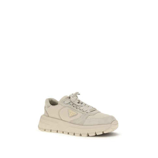 Prada Beige Recycled Polyamide Athletic Sneakers