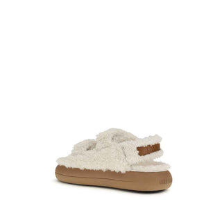Moon Boot White Calf Leather Bos Taurus Flat Sandals