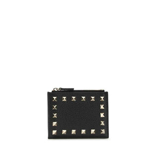 Valentino Garavani Black Calf Leather Bos Taurus Wallet