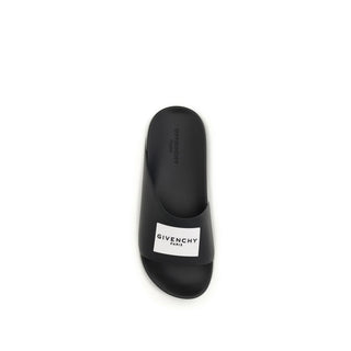 Givenchy Black Rubber Slippers