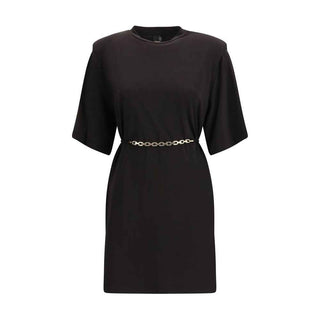 PINKO Black Acetate Casual Dress