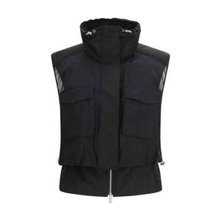 PINKO Black Nylon Sleveless Jacket