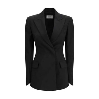 Max Mara Black Fleece Wool Blazer