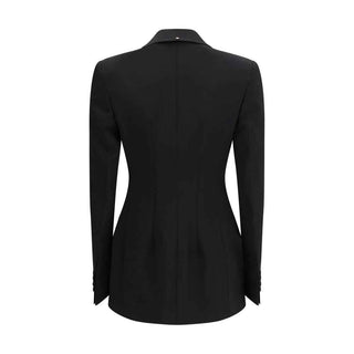 Max Mara Black Fleece Wool Blazer