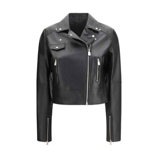 PINKO Black Leather Jacket