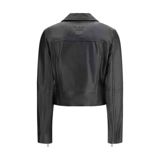 PINKO Black Leather Jacket