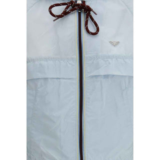 Prada Blue Recycled Polyamide Shell Jacket