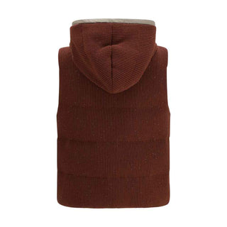 Brunello Cucinelli Brown Cotton Sleveless Jacket