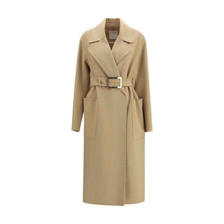 Max Mara Beige Fleece Wool Coat