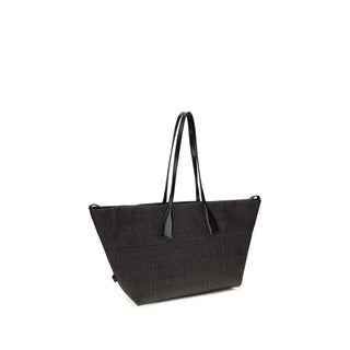 Balmain Black Raffia Shoulder Bag