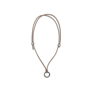 Brunello Cucinelli Black Calf Leather Bos Taurus Necklace