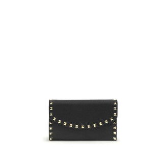 Valentino Garavani Black Calf Leather Bos Taurus Wallet
