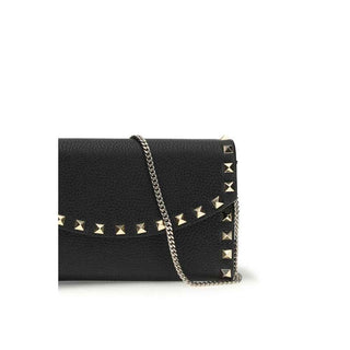 Valentino Garavani Black Calf Leather Bos Taurus Wallet