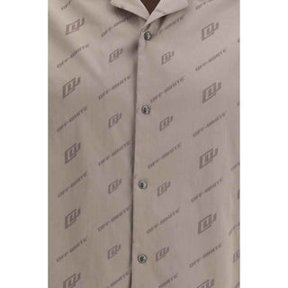 Off-White Beige Viscose Shortsleeve Shirt