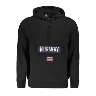 Norway 1963 Black Cotton Men's Hooded Sweatshirt