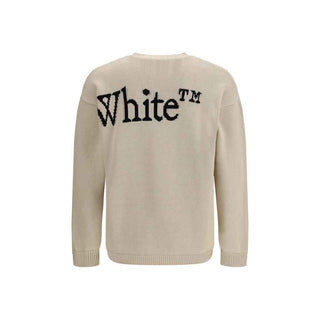 Off-White Beige Cotton Sweatshirt