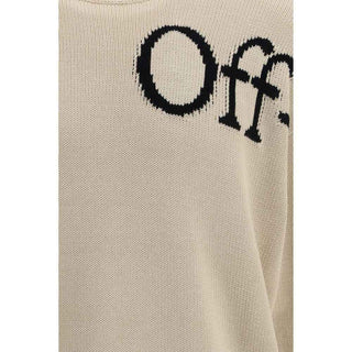 Off-White Beige Cotton Sweatshirt
