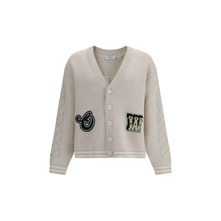 Off-White Beige Cotton Cardigan