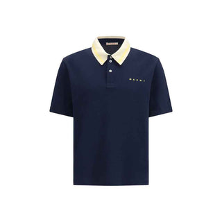 Marni Blue Cotton Polo Shirt