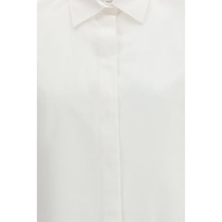 Max Mara White Cotton Dress Shirt