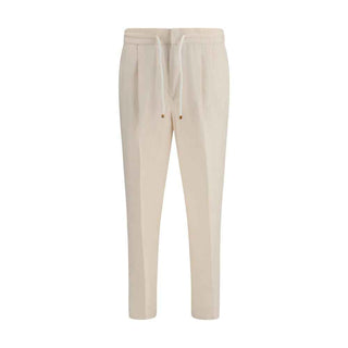 Brunello Cucinelli Beige Linen Casual Pants