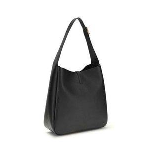 Saint Laurent Black Calf Leather Bos Taurus Shoulder Bag