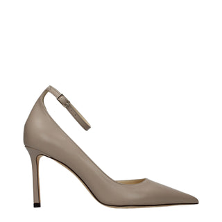 Jimmy Choo Gray Leather Pumps