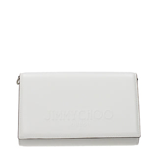 Jimmy Choo White Leather Clutch Bag