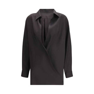 Valentino Black Wool Dress Shirt