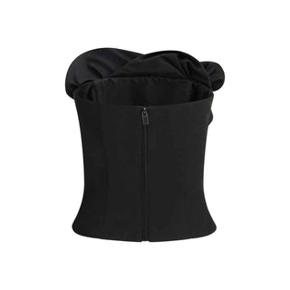 Magda Butrym Black Fleece Wool Corset