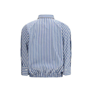 Brunello Cucinelli Blue Cotton Pattern Shirt