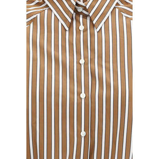Brunello Cucinelli Brown Cotton Pattern Shirt