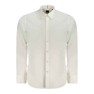 Hugo Boss White Cotton Men Shirt
