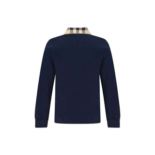 Burberry Blue Cotton Polo Shirt