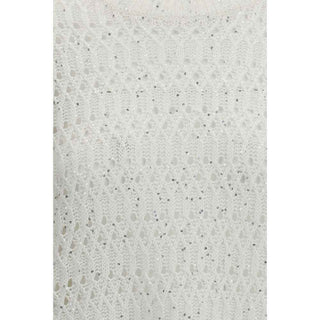 Brunello Cucinelli White Silk Sweatshirt