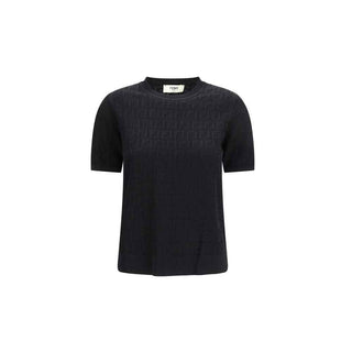 Fendi Black Viscose T-Shirt