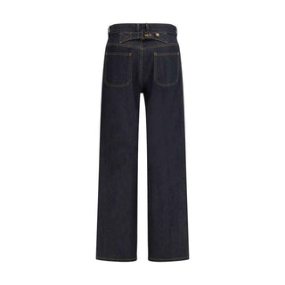 Thom Browne Blue Cotton Straight-Leg Jeans