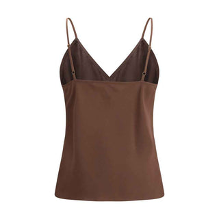 Forte_Forte Brown Acetate Top