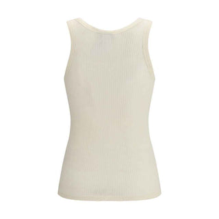 Forte_Forte Beige Wool Oves Aries Sleeveles T-Shirt